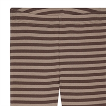 BIRKHOLM Stribede Rib Leggings Kashmir Brun & Chokolade Brun